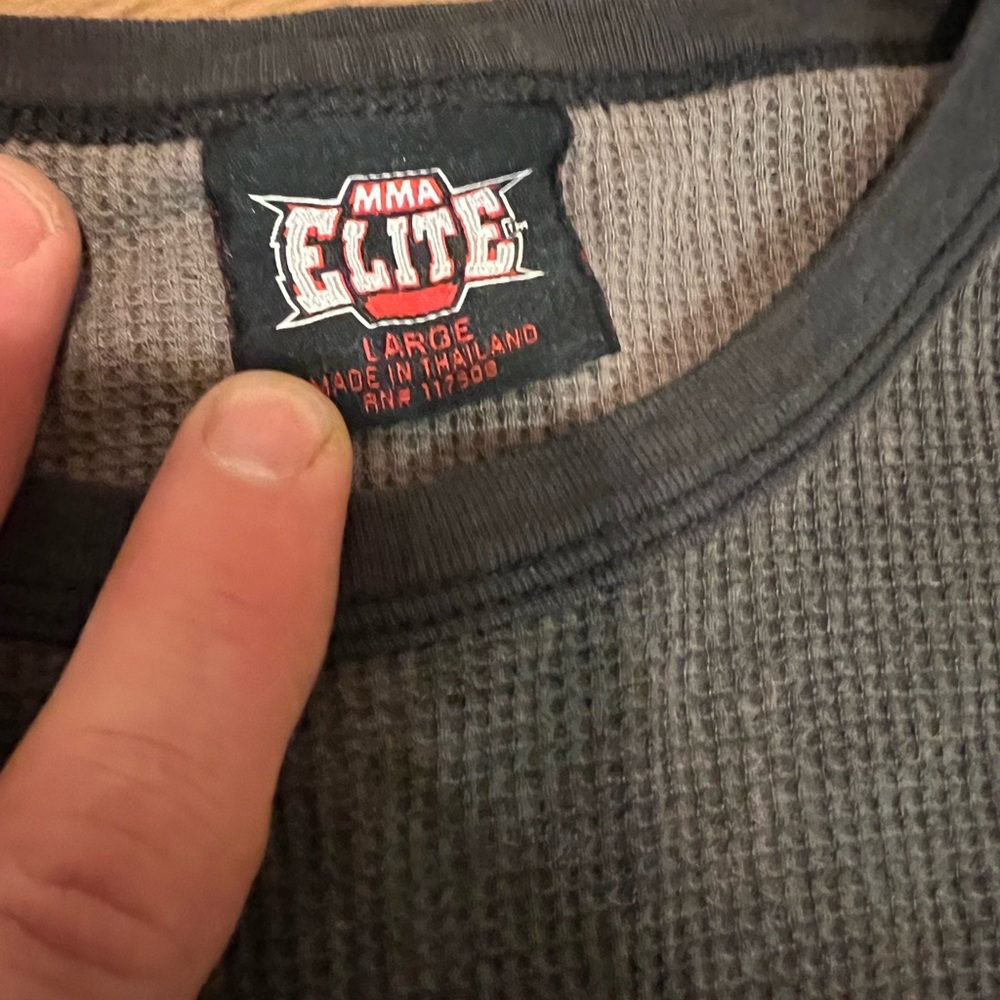Vintage Elite MMA Thermal Y2K long sleeve goth emo punk throwback